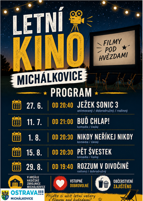 🎬🌟 LETNÍ KINO MICHÁLKOVICE 🌟🎬
